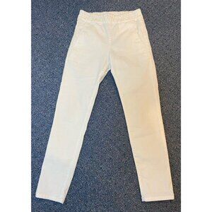 Bevy Flog Shely Pants Skinny Pull On White Texture Size 26 *no drawstring*